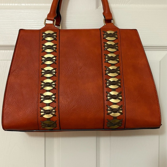 Cato Handbags - Cato Orange Shoulder Bag with Gold Accents NWOT